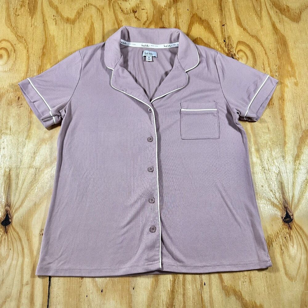 Nicole Miller New York Ribbed Pajama Top - Size M
